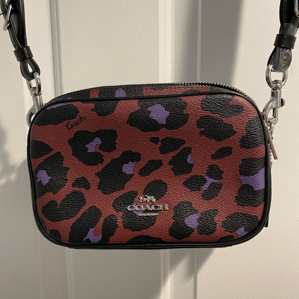 COACH Jes Crossbody Leopard Print Purse NWOT